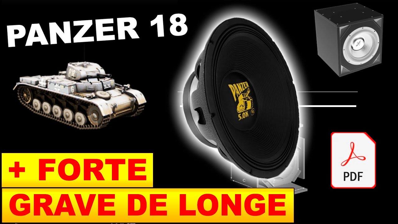 Projeto de Caixa Eros PANZER 18 Pol. MUITO FORTE + 3DB @ 60 HZ