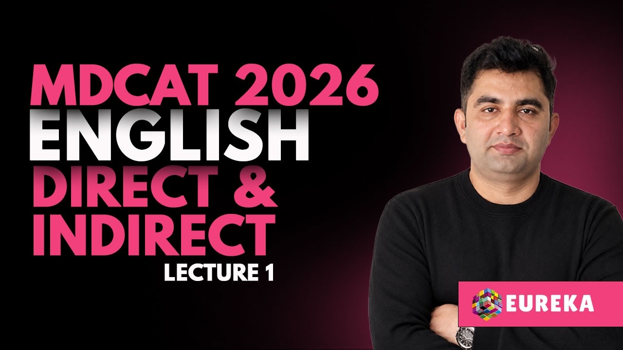 MDCAT 2026 ENGLISH | Direct Indirect Narration | Lecture 1 | EUREKA ACADEMIA | ONLINE MDCAT