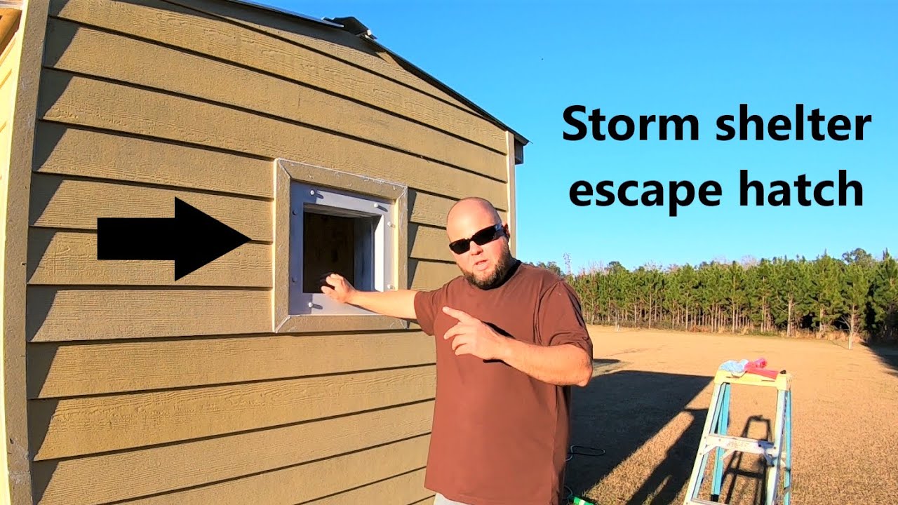 #223 Installing the Tornado/hurricane shelter bunker escape hatch! Storm shelter bunker build #17