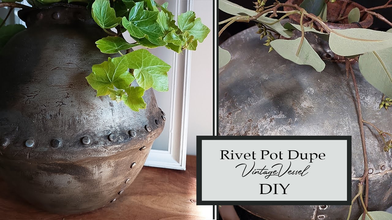 Get the Pottery Barn Look for Less with This DIY Aged Metal Pot Tutorial