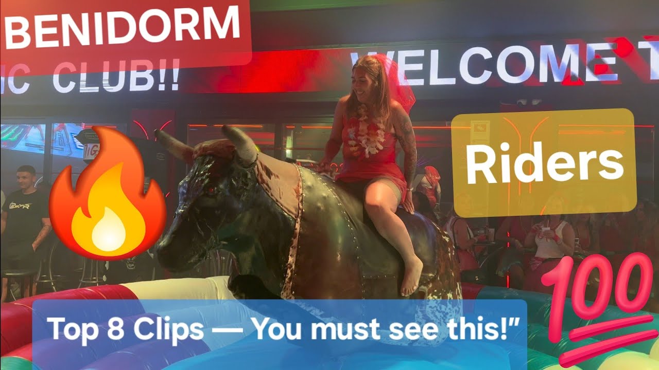 Mechanical Bull in Benidorm 🤠🔥 | Top 8 Clips &mdash; Watch till the end, you must see this!