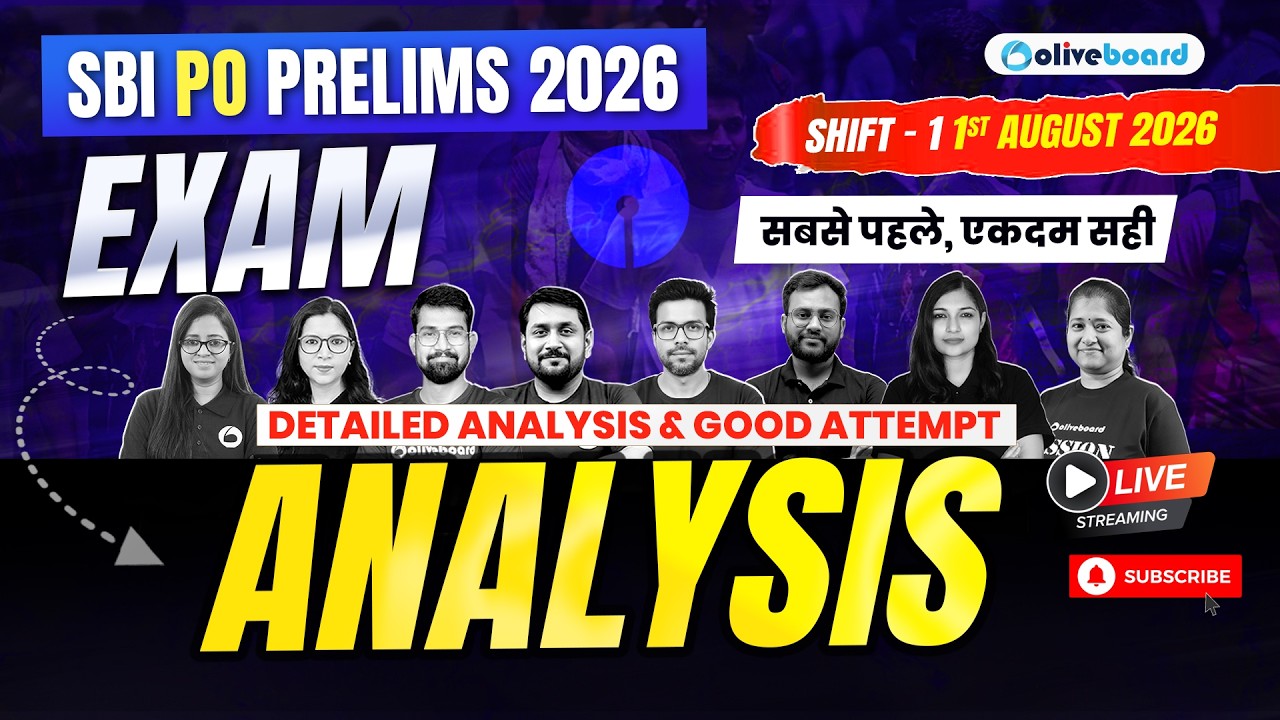 SBI PO Exam Analysis 2026 | Shift 1 (1 Aug) | Good Attempts & Difficulty Level | Oliveboard