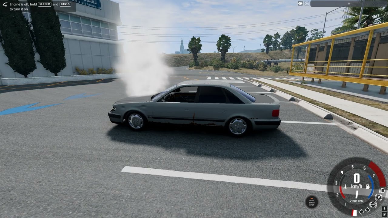 WOW! AUDI 100 with a Steering Wheel | BeamNG.drive