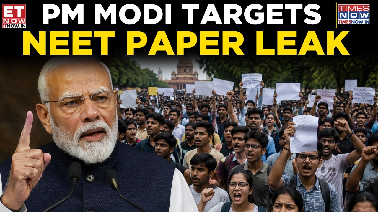 'Grave Sin': PM Modi's Sharp Message On NEET Scam As Delhi Sees Massive Protest | Monsoon Session