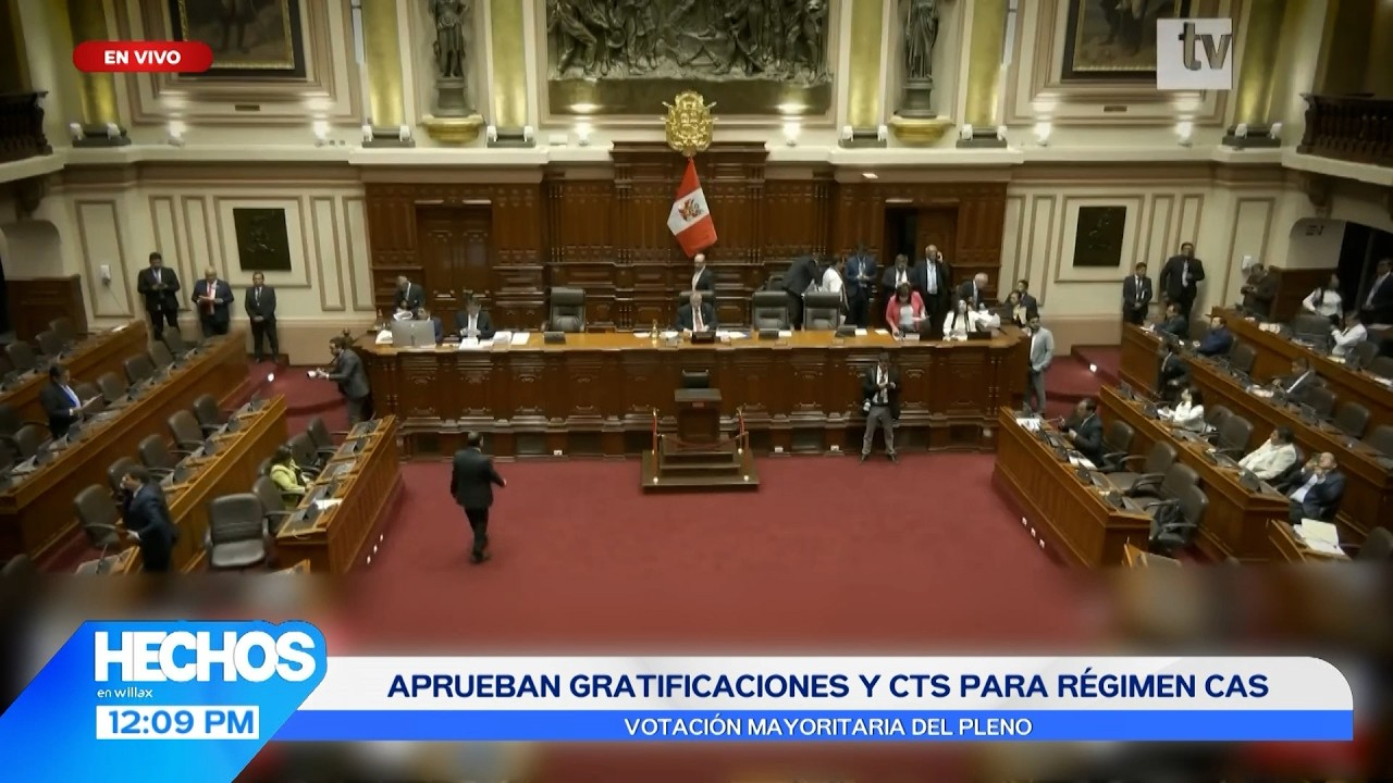 Hechos en Willax - MAR 13 - 3/3 - APRUEBAN GRATIFICACIONES Y CTS PARA RÉGIMEN CAS | Willax
