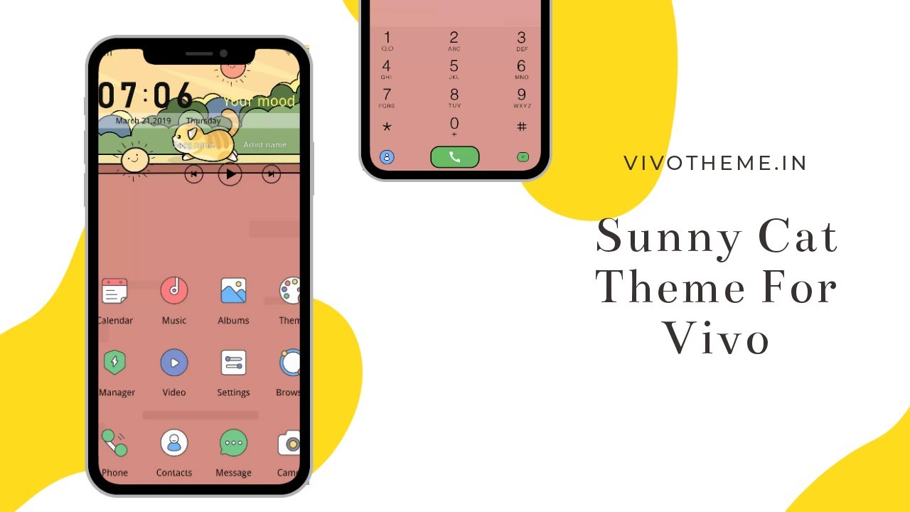 Sunny Cat Theme | Vivo Paid free theme | Vivo latest theme 2020 | Vivo New Theme