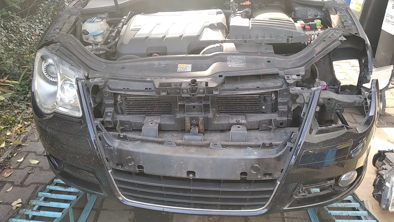 Demontaż zderzak przód,atrapa,lampa przód xenon,wymiana żarówki D1S,wymiana halogen, Volkswagen EOS