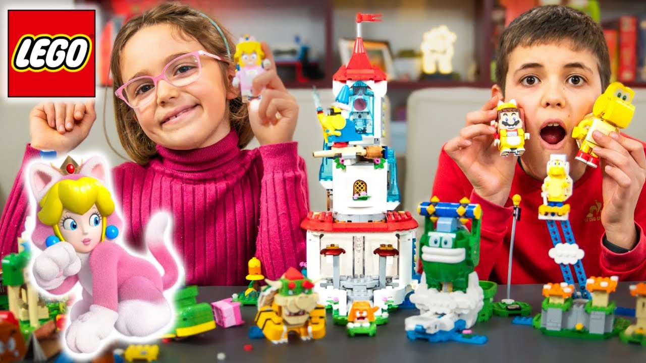SORPRESA LEGO PEACH GATTO per Matilde: Giochiamo alla Torre Ghiacciata