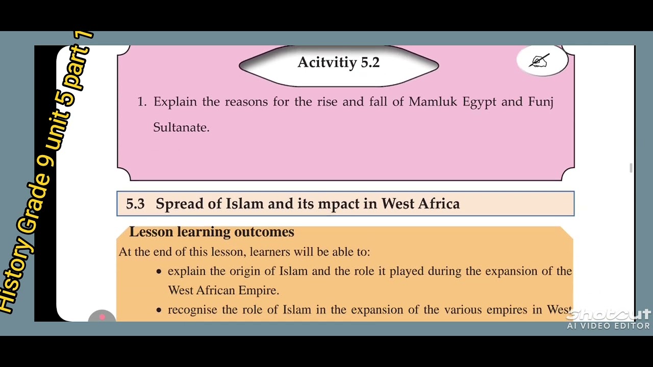 History Grade 9 unit 5 part 1 with description in Amharic