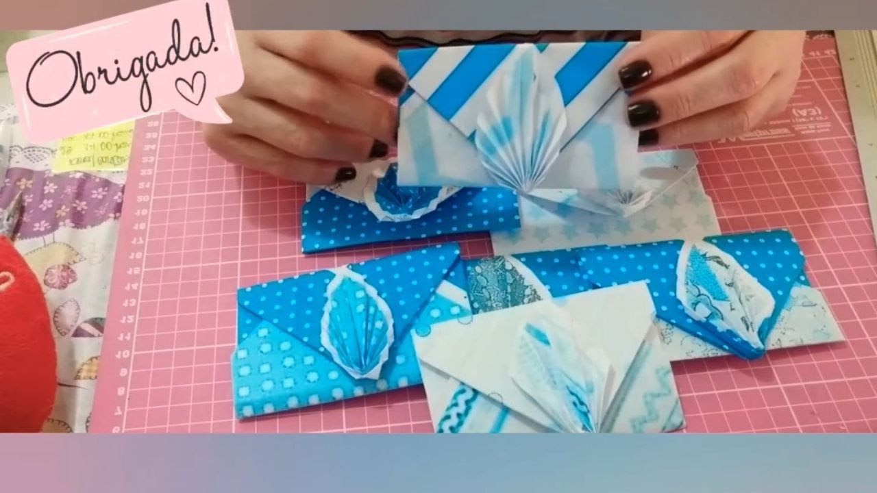 ENVELOPE CRIATIVO | MODELO PLISSADO COM A FOLHA NA FRENTE 