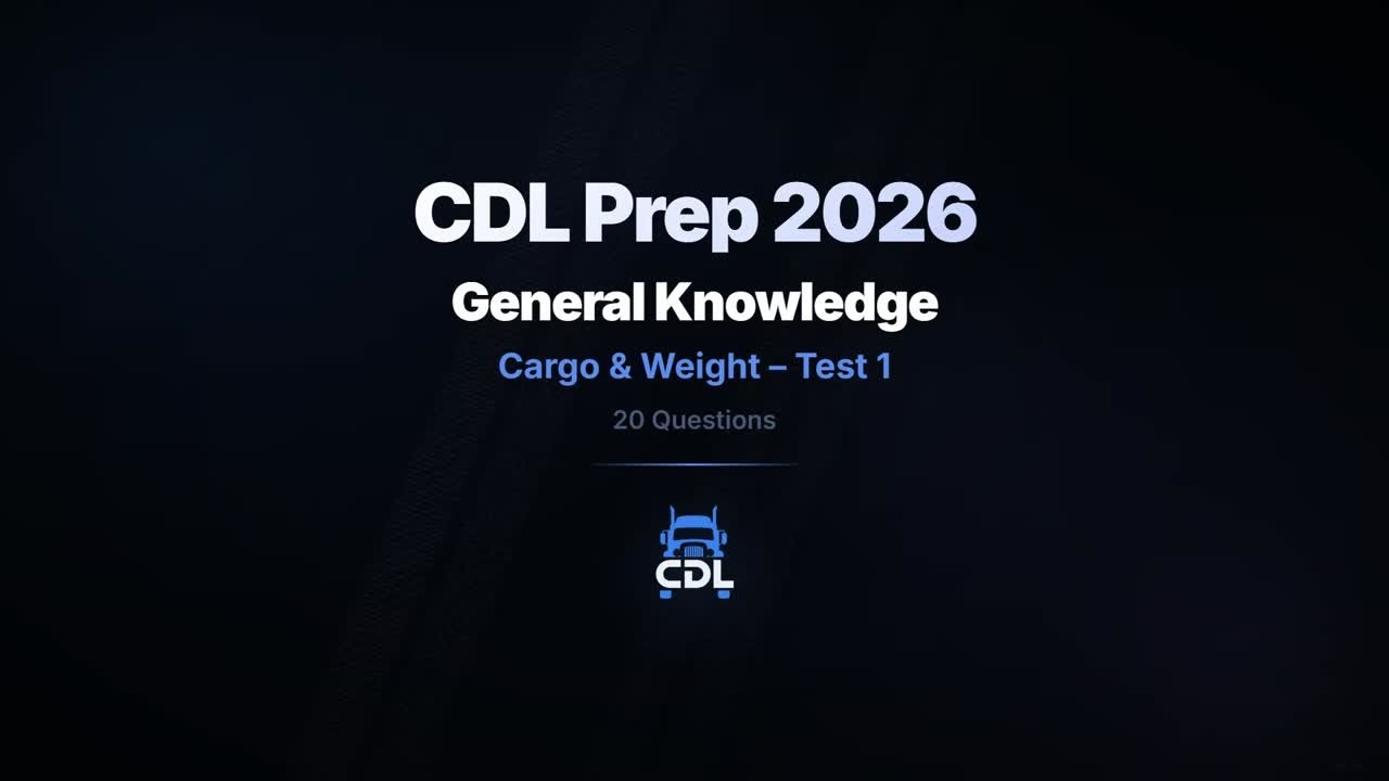 CDL General Knowledge: Cargo & Weight | RU 2026