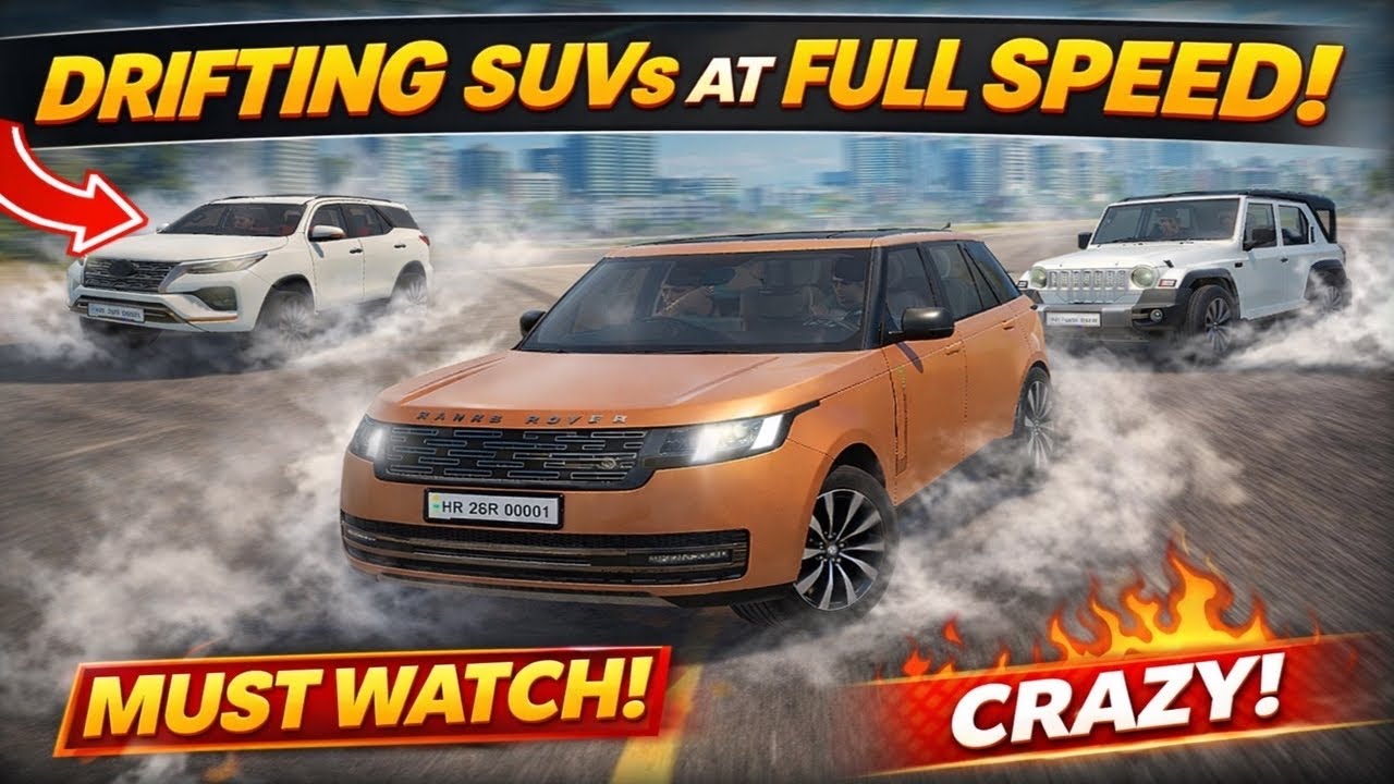 FULL SPEED SUV DRIFTING 🔥 CRAZY CONTROL! Indian vehicle simulator 2026