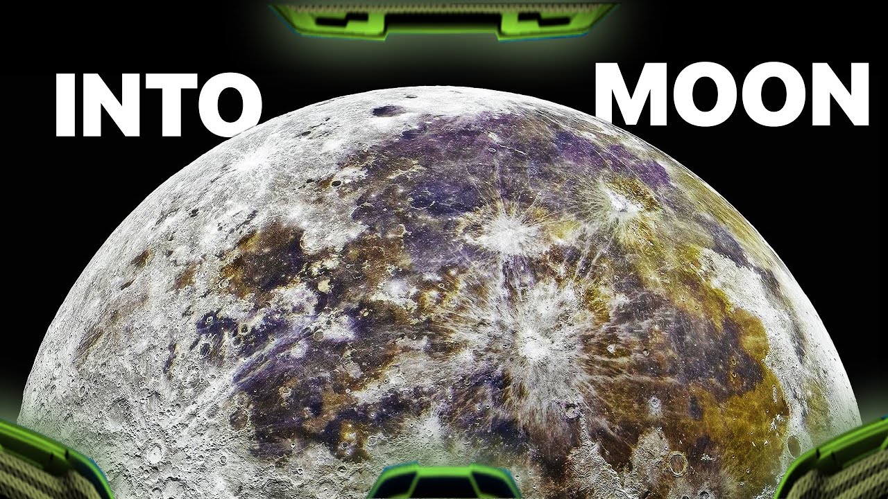 Falling Into MOON (POV Simulation - Scientific)