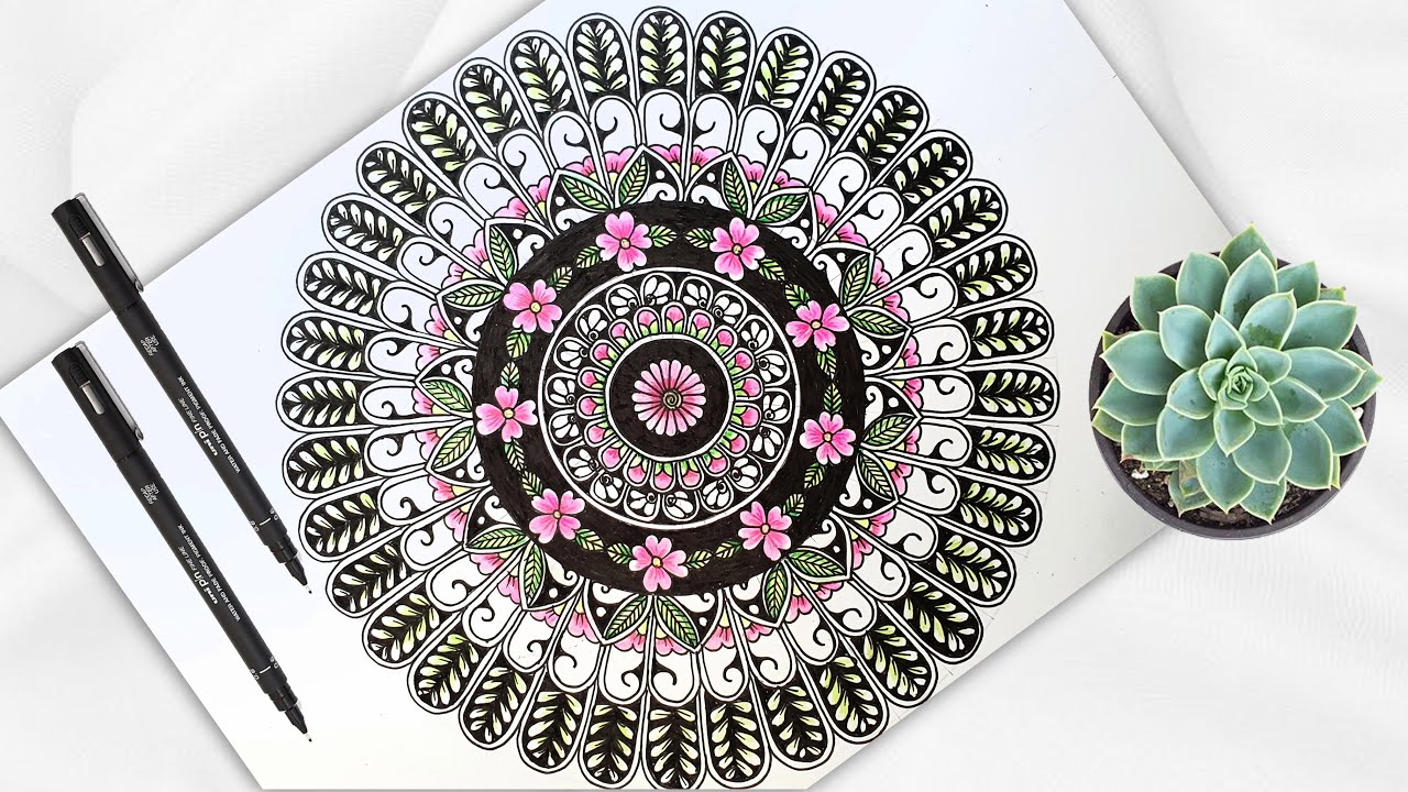 How to Draw Mandala For Beginners | Mandala art | Colorful Mandala | Easy draw