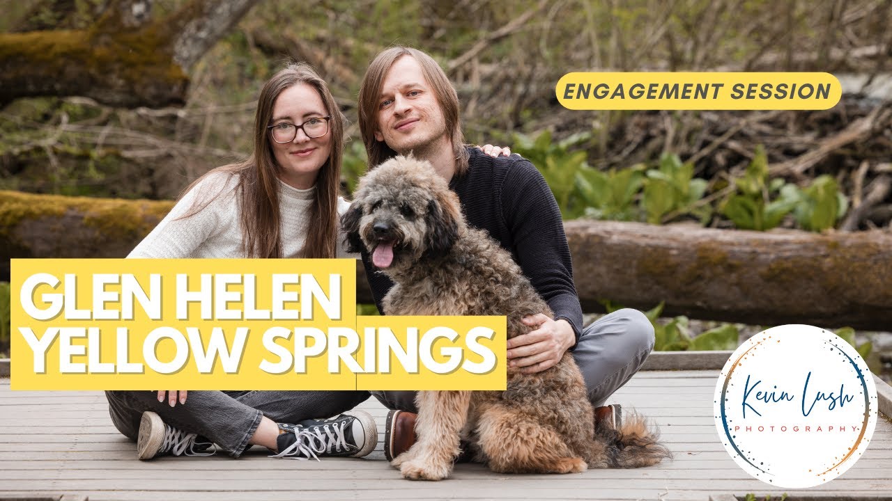 Glen Helen Preserve Yellow Springs Ohio Park Engagement Photos In Woods, On Water, And In Nature