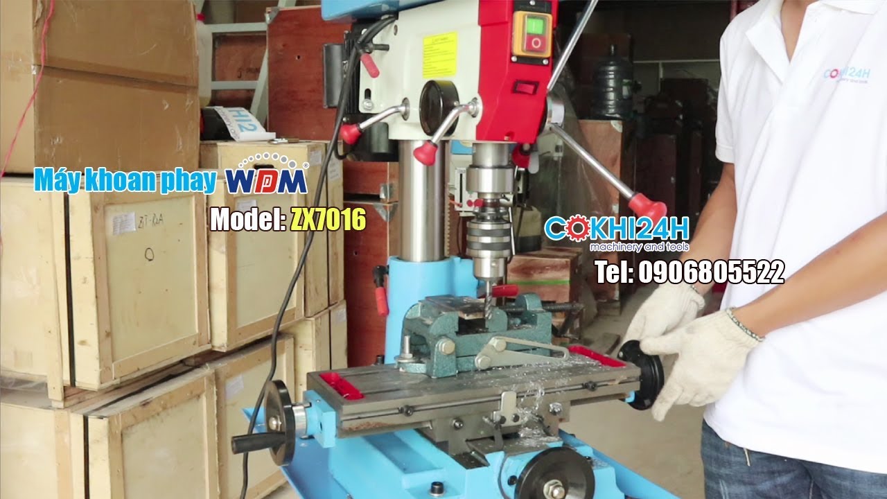 Vận hành máy khoan phay mini ZX7016 - WDDM - 14,3tr