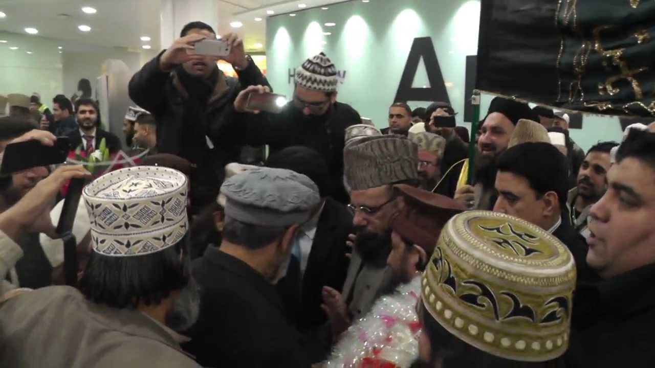 MUFAKKIR-E-ISLAM PIR SYED ABDUL QADIR JILANI'S ARRIVAL AT HEATHROW AIRPORT 08 JANUARY 2014