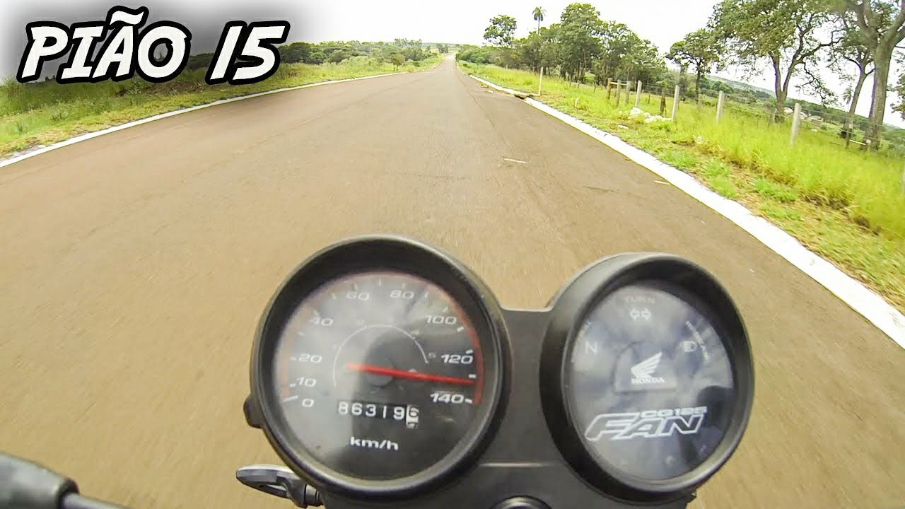 TOP SPEED DO PIÃO 15 NA CG 125 FAN 2008!