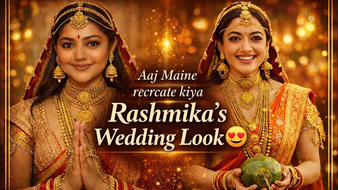 Aaj maine recreate kiya rashmika’s wedding look😍