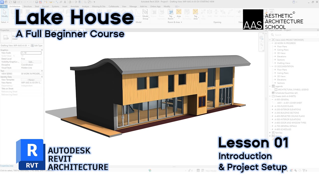 Revit Architecture Beginners Tutorial | Lesson 01 Introduction & Project Setup | BIM Project