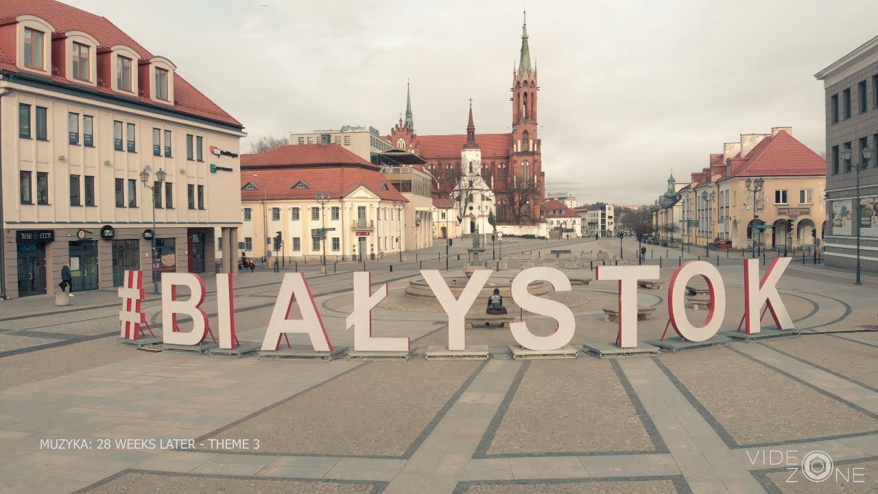 Białystok z drona w czasie stanu epidemii