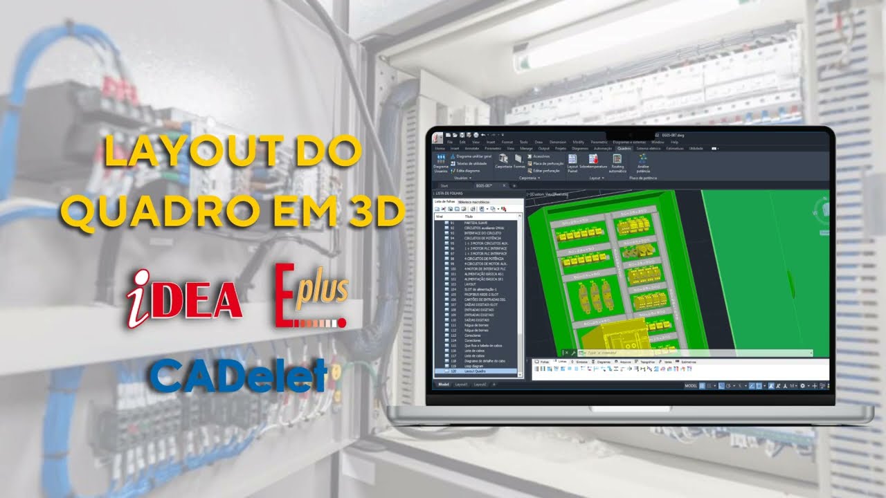 Layout do quadro em 3D