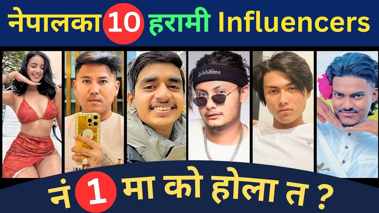 Top 10 Influencers of Nepal | Ratan karki , Dona Thapa, kushal pokhrel etc. | Data Garland