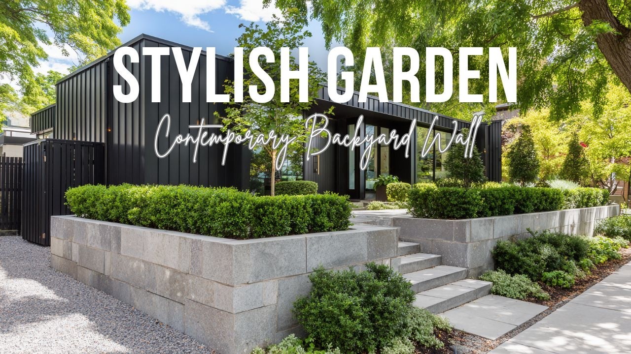 Stylish Garden Fence Ideas with Contemporary Backyard Wall Designs