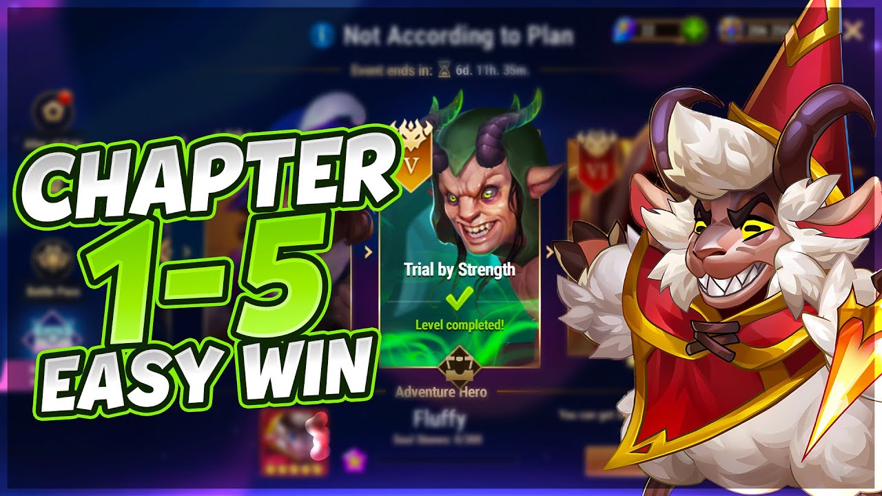 Fluffy adventure, Chapter 1&ndash;5 lowest buff EASY WIN 🔥 | Hero Wars