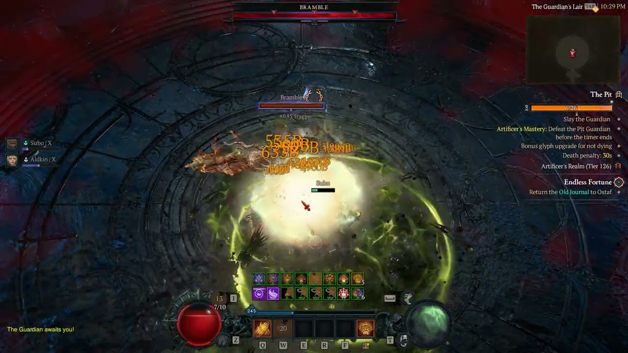 Diablo 4 SS10 Druid Pulverized Pit 126 (2 Ubers)
