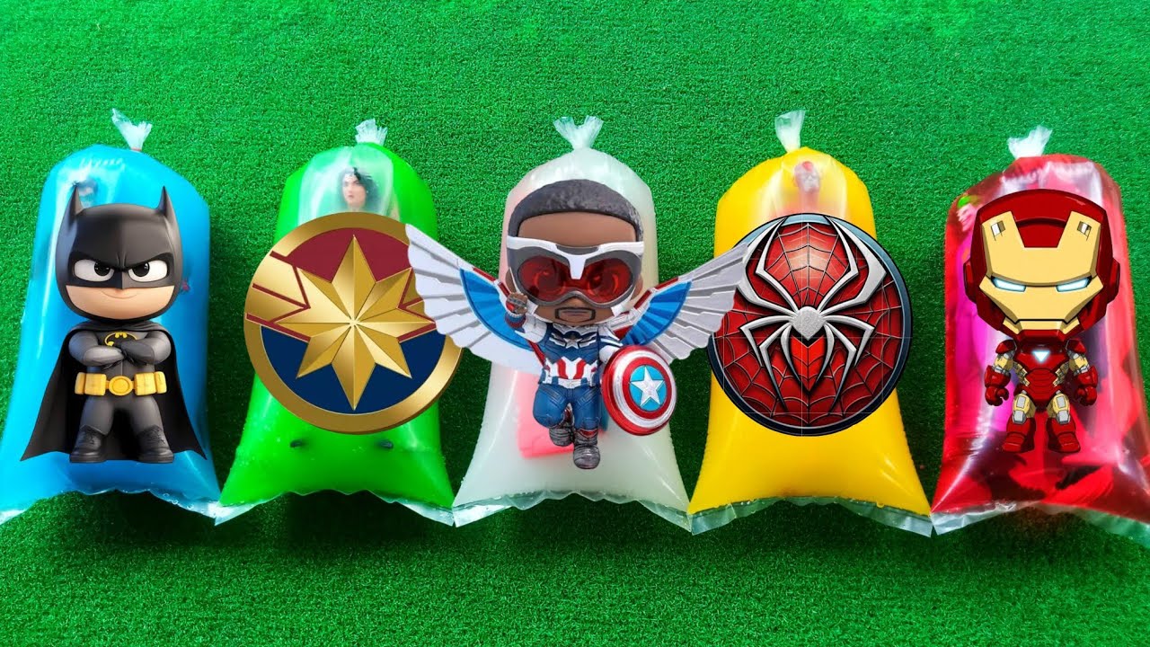 MARVEL AVENGERS: Captain Amerika, Hulk, Ironman, Spiderman, Captain marve, Wonder women, Falcon