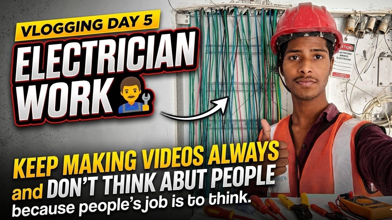 Vlogging day 5 ❤️💯 electrician work , himanshu vlogs , himanshu vlogs new video , #electrical 