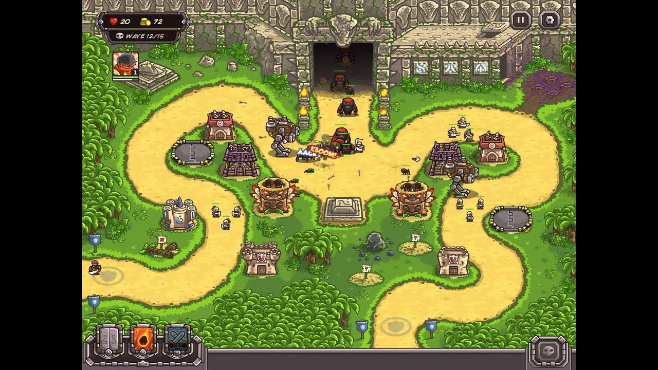 Kingdom Rush Frontiers Walkthrough / Temple of Saqra / Campaign / Veteran / 1080p60