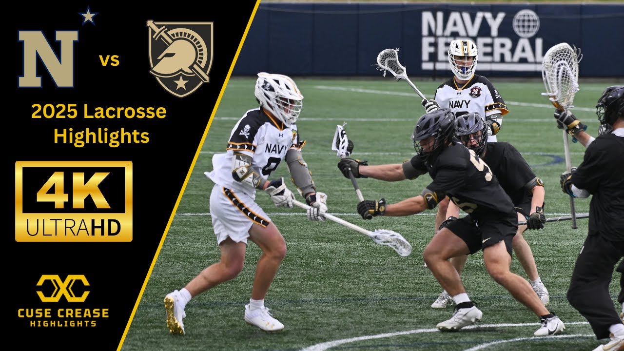 4K Lax Army vs Navy 2025 Lacrosse Highlights