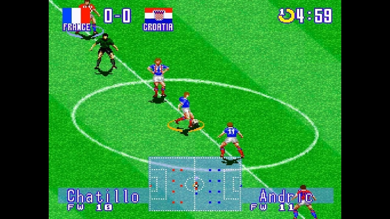 SNES International Super Star Soccer Deluxe - World Cup Russia 2018 - Final: France vs Croatia