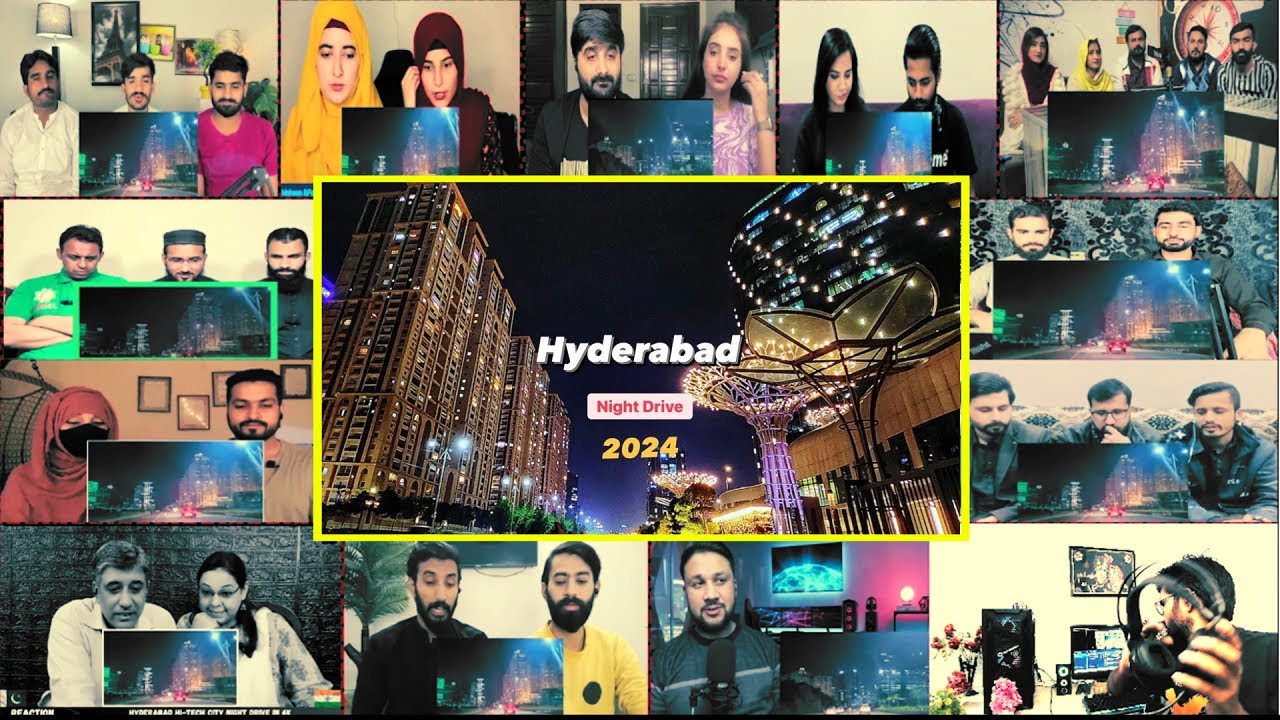 हैदराबाद City Night View 4K-नया भारत || PAK REACTS to HYDERABAD REIMAGINED-4K Night Drive