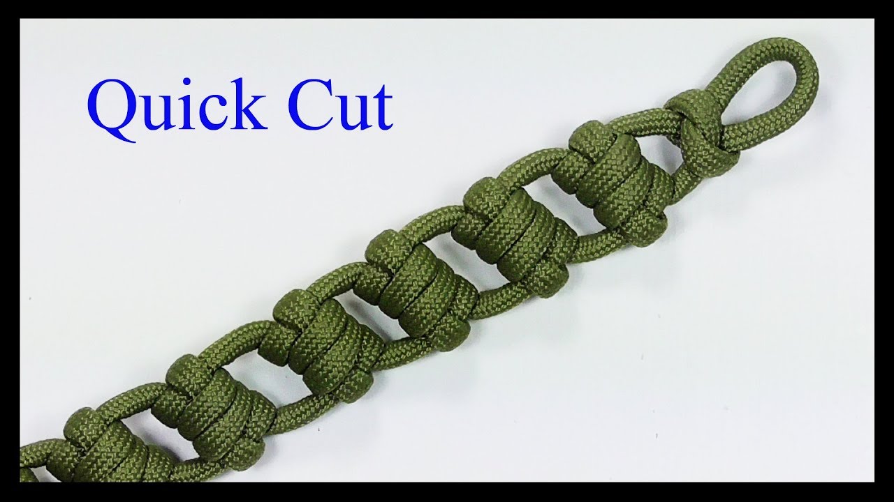 Paracord Bracelet Tutorial: Ladder Strap Bracelet Design Without Buckle - Quick Cut
