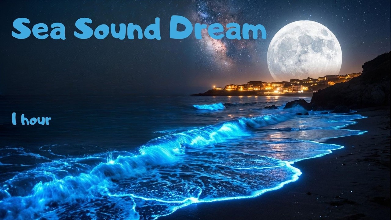Moonlit Ocean Waves 🌙 Relaxing Sea Sounds for Sleep, Study & Meditation (1 Hour)