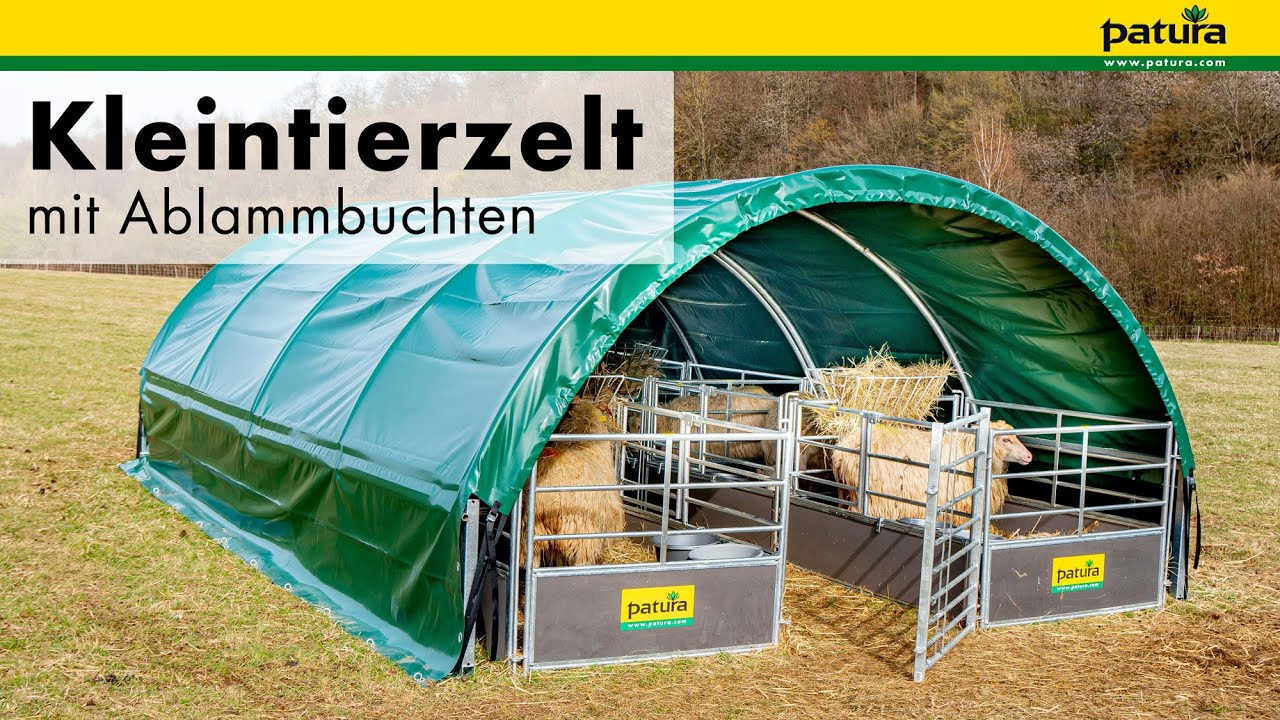 Kleintierzelt mit Ablammbuchten