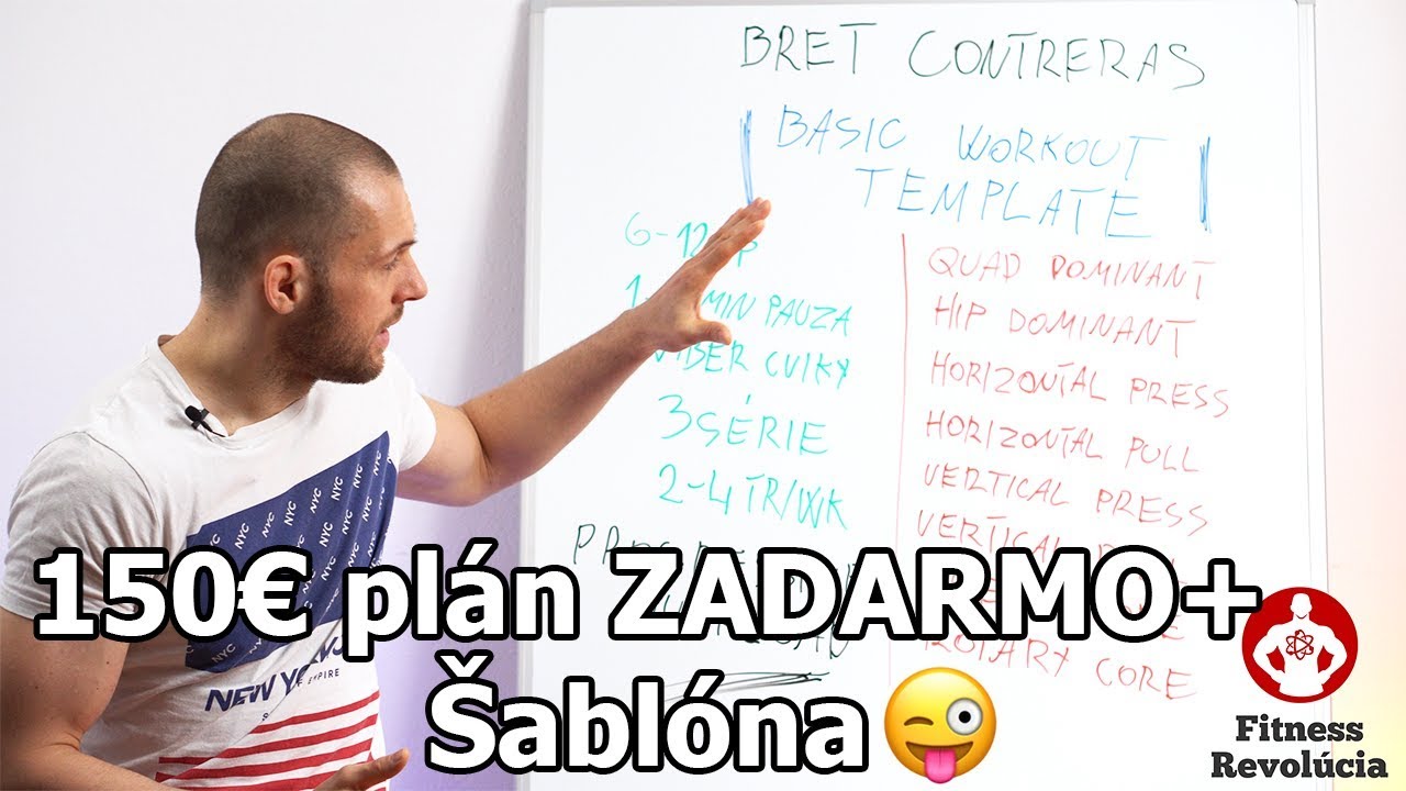 Tréningový plán ZADARMO + šablóna na stiahnutie (Bret Contreras - Basic Workout Template)