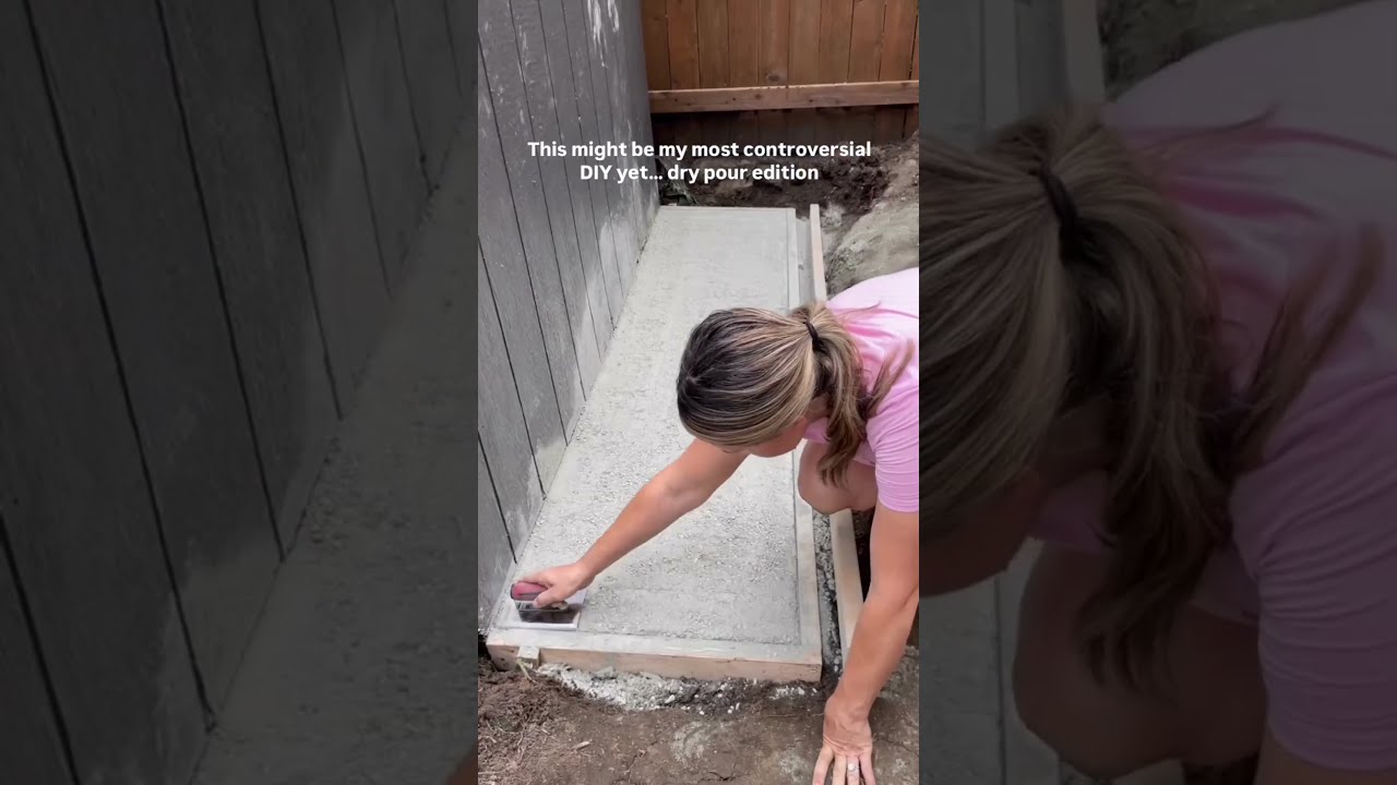 DIY Dry Pouring Concrete  #diy #drypour