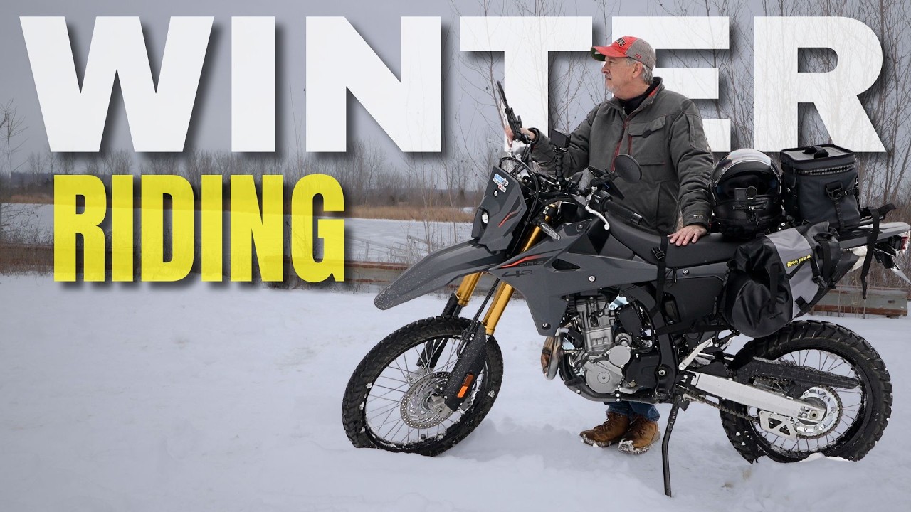 Езда на Suzuki DRZ4S по снегу | Тихое зимнее приключение на внедорожнике