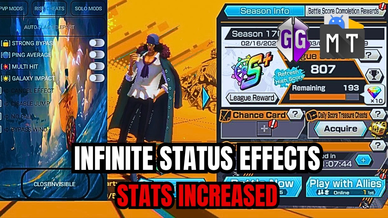 Character Boosts + Infinite Status Effects | OPBR MEGA MOD MENU