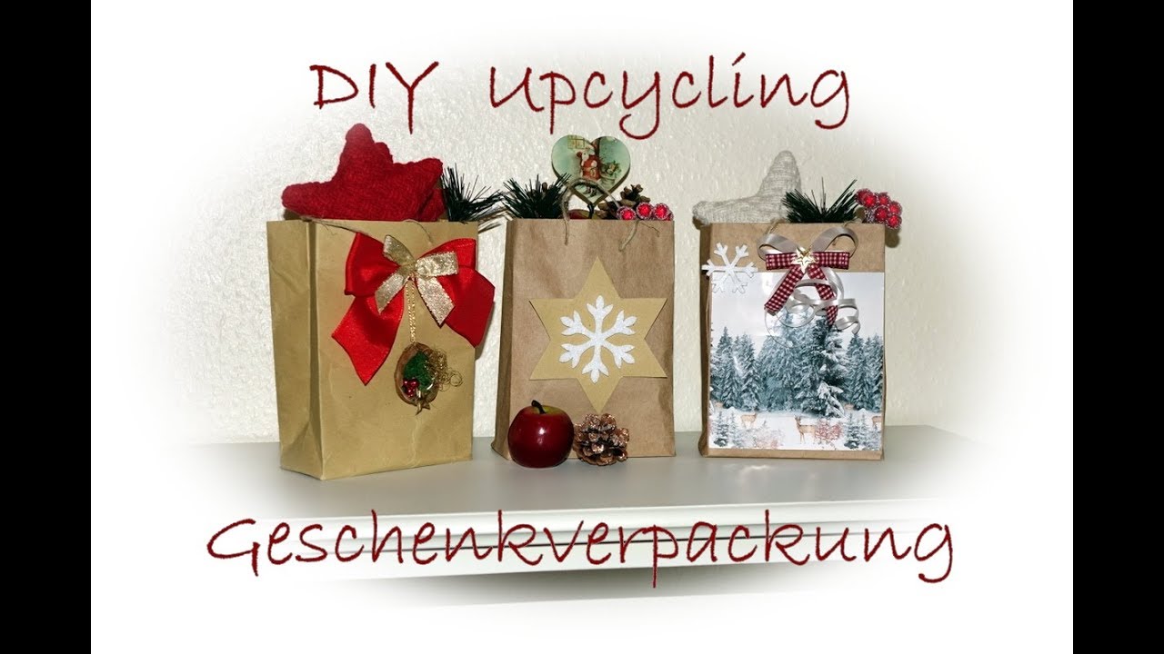 Geschenkverpackung, Papiertüten  , Upcycling Idee