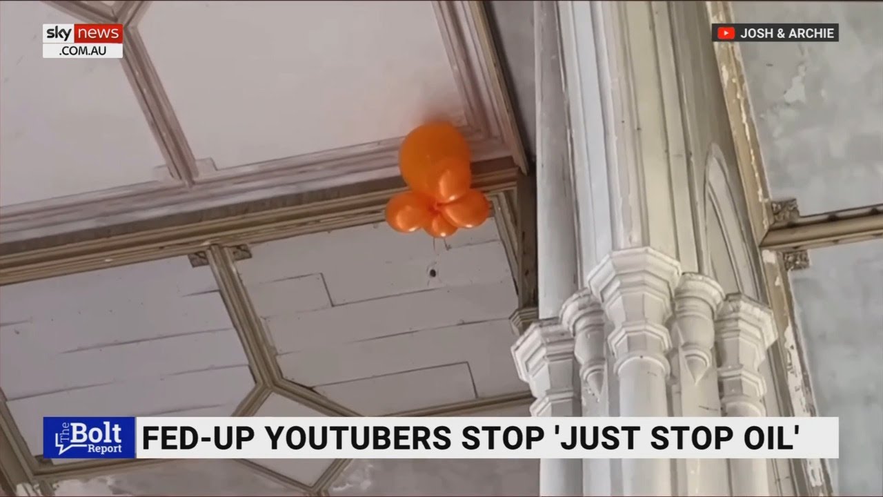 YouTubers turn the tables on 'Just Stop Oil' with alarm balloon prank