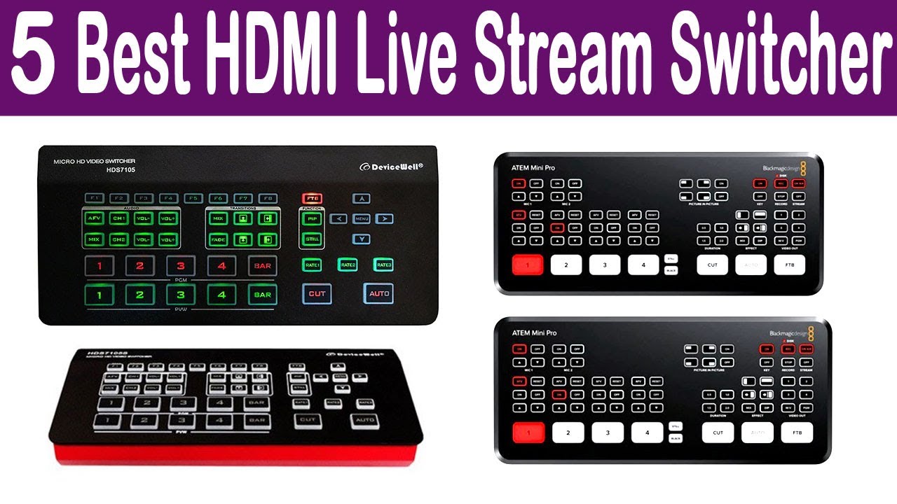 Top 5 Best HDMI Live Stream Switcher In 2020 | Best ATEM Mini HDMI Live Stream Switcher