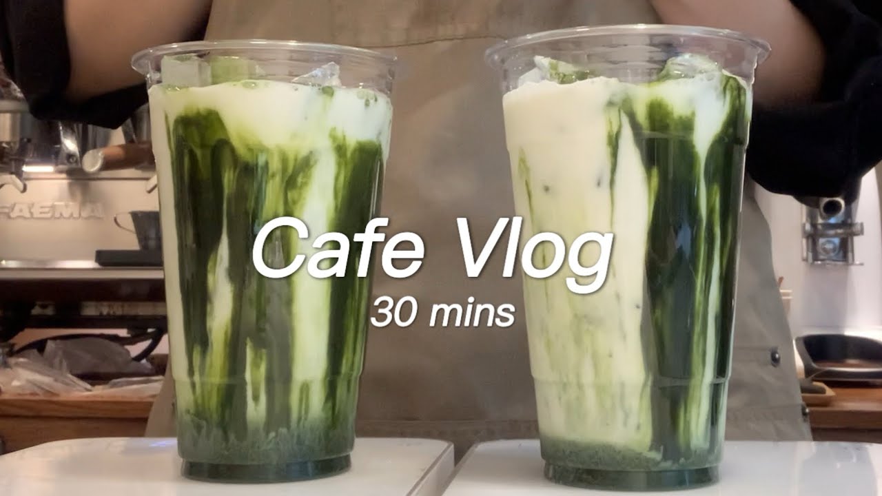 Кафе Vlog 30 минут / Match Latte 🍵 / Кофе / Кафе Vlog коллекция / неполный бариста vlog