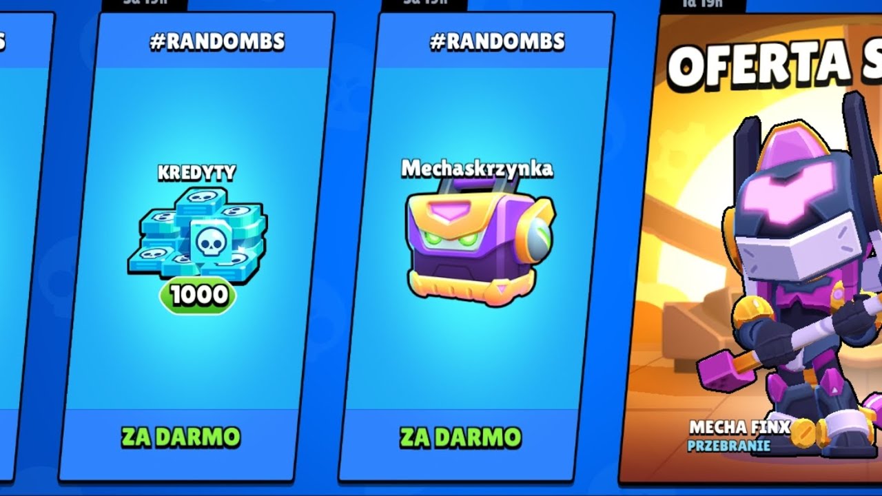 Odbieram 6 darmowych mechaskrzynek w brawl stars