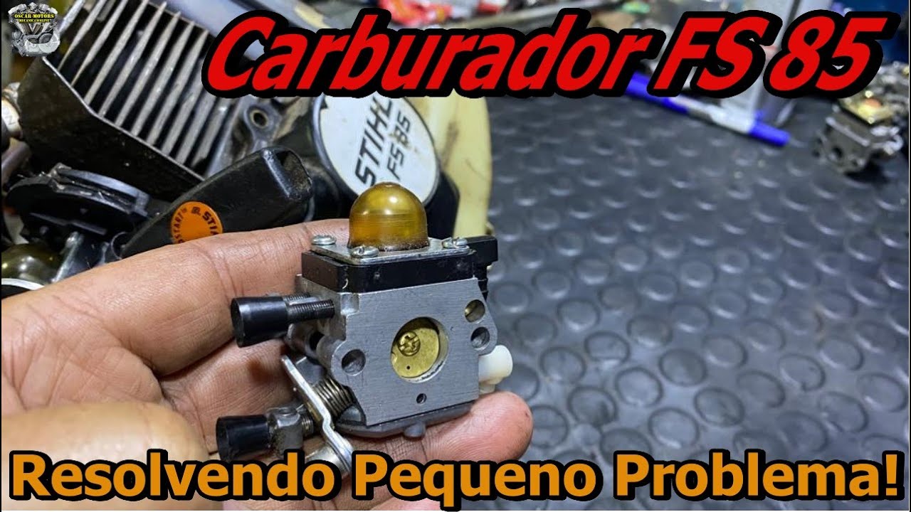 Carburador Stihl FS85/ FS55. Resolvendo Pequeno Problema de Regulagem e Bombinha de Purga..