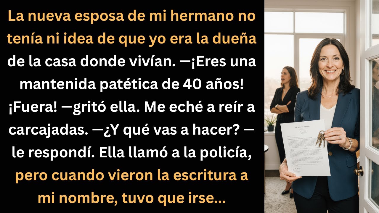 La mujer que me quiso sacar de ‘su’ casa no sabía que yo era la dueña.
